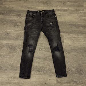 Zara Jeans Black Distressed